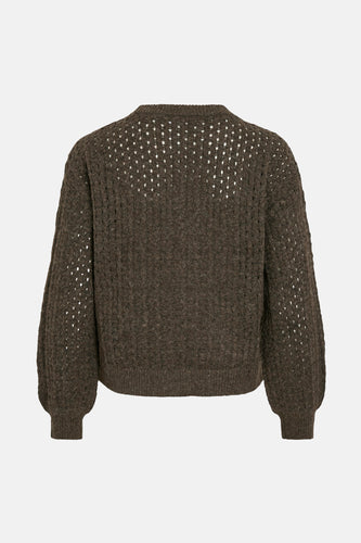 Pull met ronde hals - bruin - VILA®