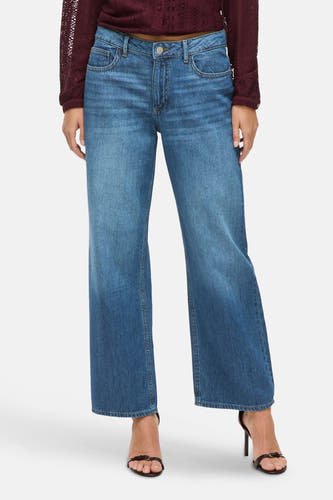 Wijd uitlopende jeans van blauw denim van VILA®, met opvallende stiksels en een casual model.