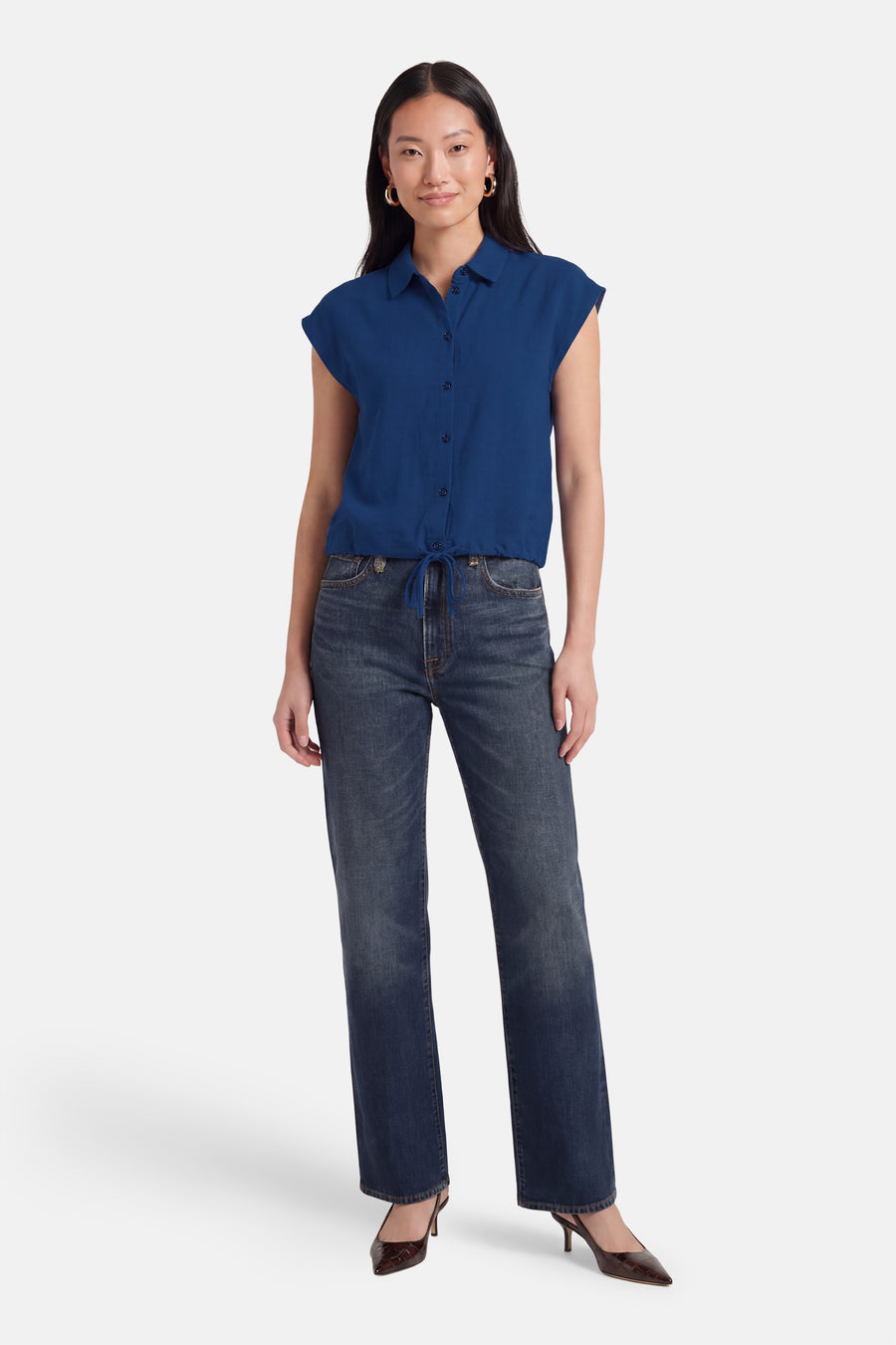 Hemd met korte mouwen - blauw