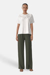 VIPAVIA EMB O-NECK S/S TOP/PB