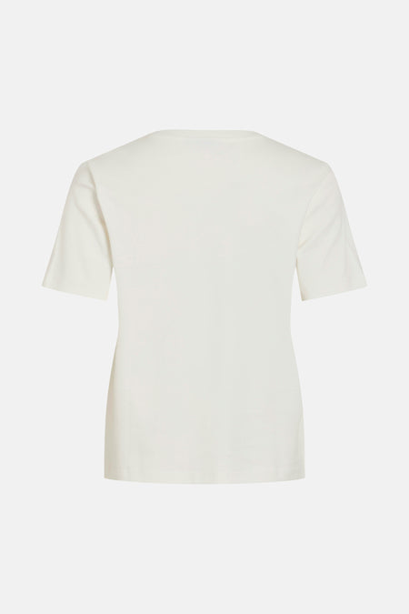 VIPAVIA EMB O-NECK S/S TOP/PB