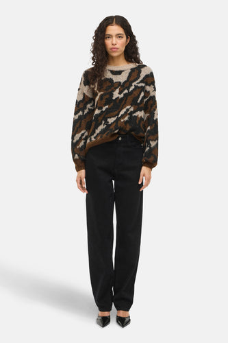 Pull met ronde hals - bruin - VILA®