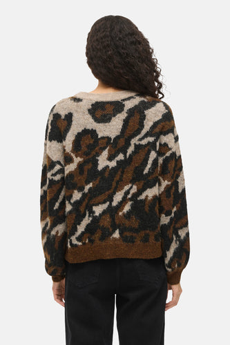 Pull met ronde hals - bruin - VILA®