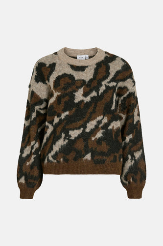 Pull met ronde hals - bruin - VILA®