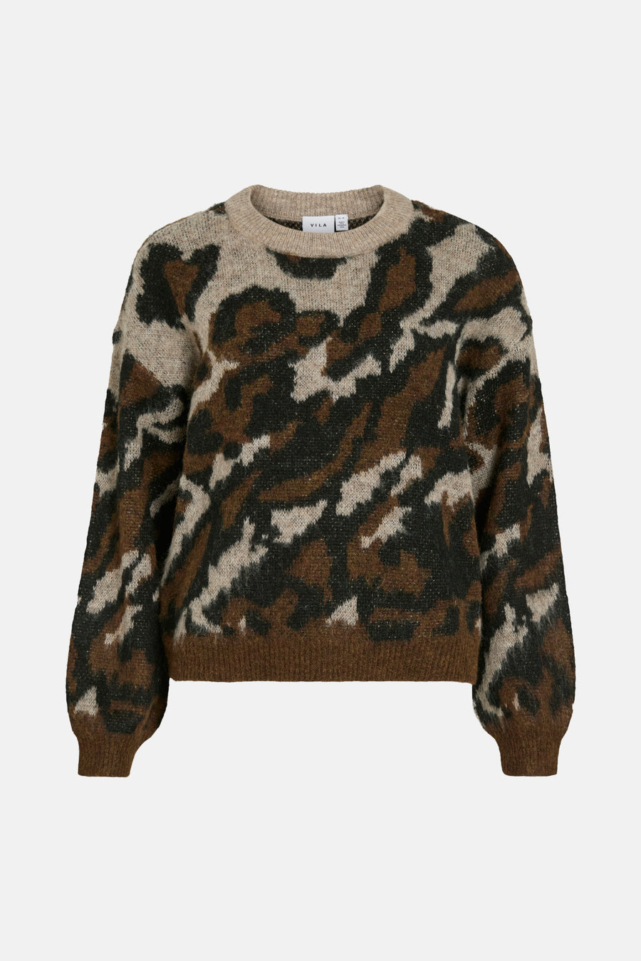 Pull met ronde hals - bruin - VILA®