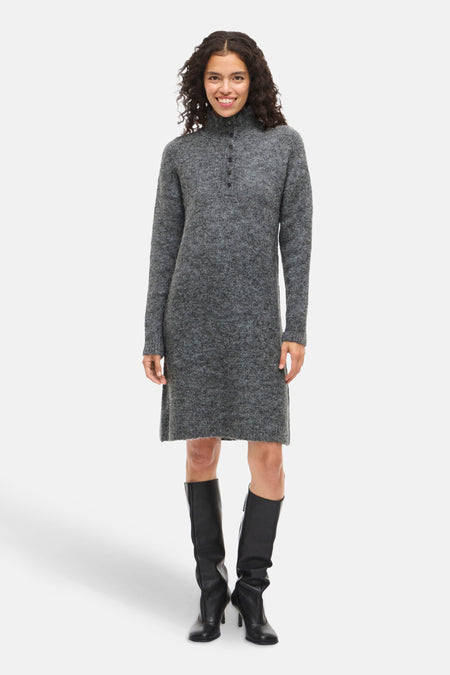 VINYNNI HIGHNECK L/S KNIT DRESS/BFS
