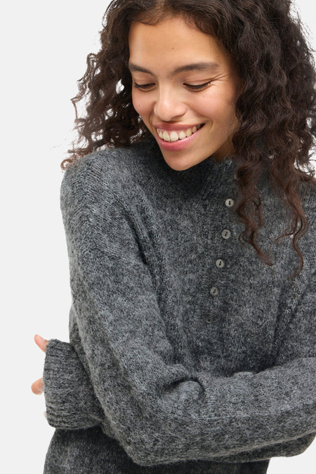 VINYNNI HIGHNECK L/S KNIT DRESS/BFS