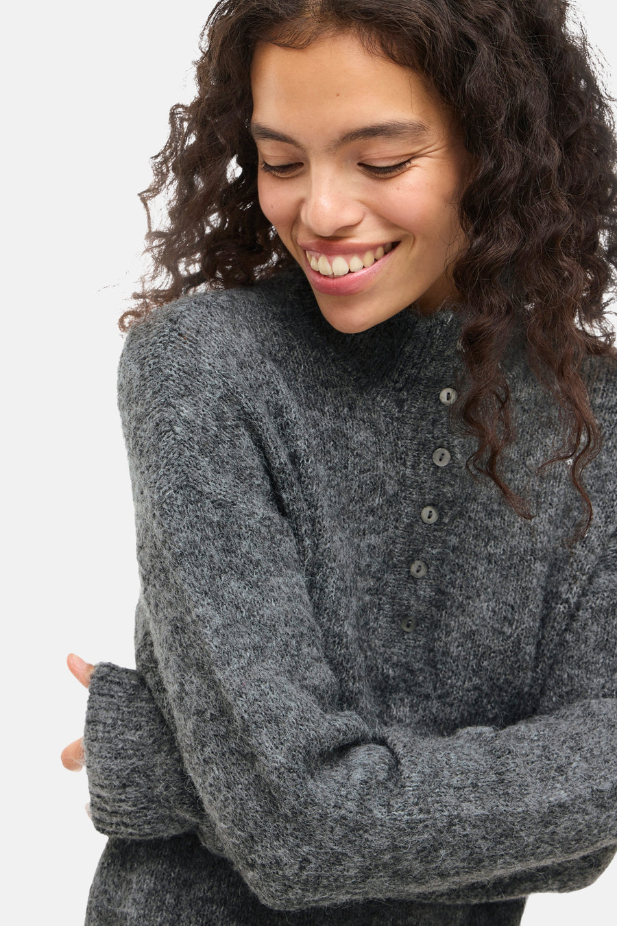 Kleedje met lange mouwen - grijs - VILA® - 4