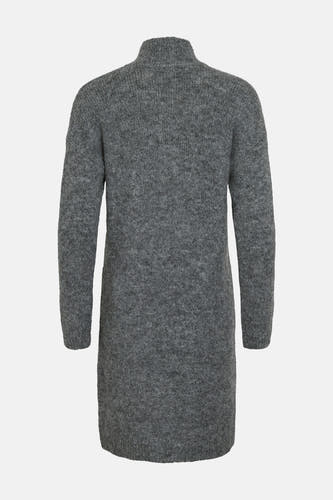 Doudoune grise tricotée avec des manches longues de VILA®, avec un col haut et une fine texture.