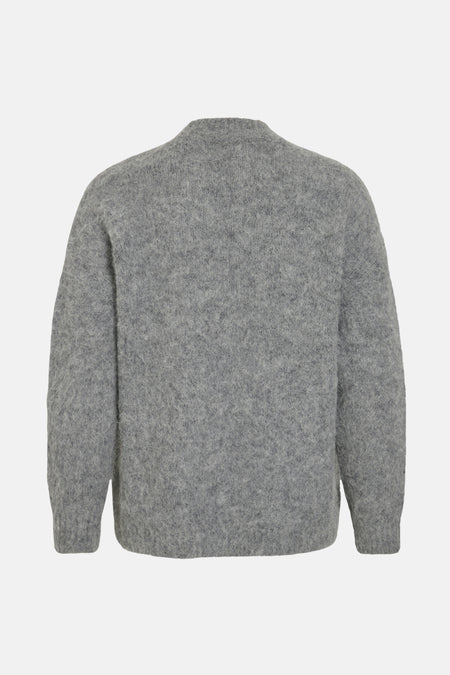 Pull met ronde hals - grijs