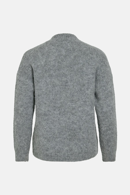 Pull met ronde hals - grijs