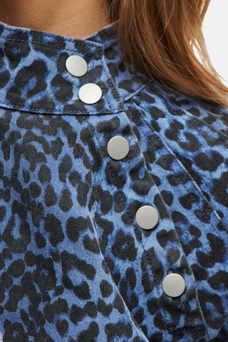 VICHIA COLORFUL 2/4 DENIM TOP