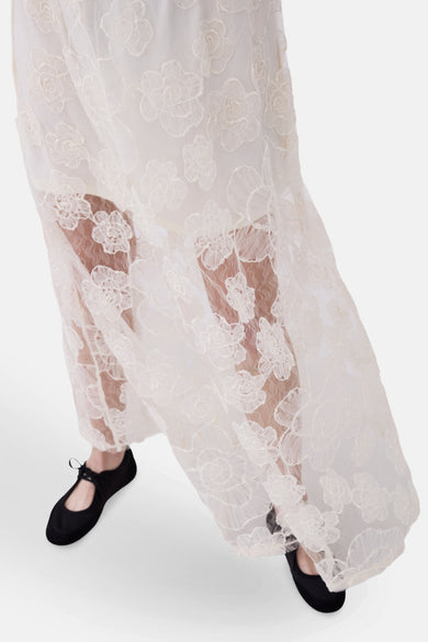 VIKARIA HW LACE MIDI SKIRT
