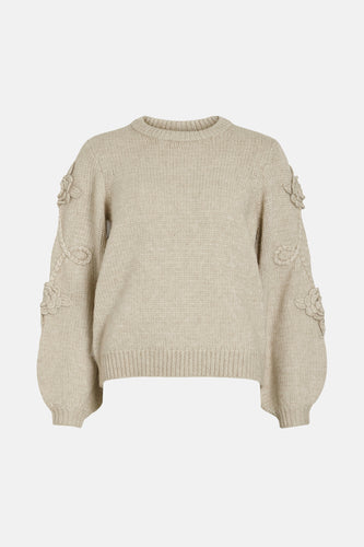 Pull à col rond - beige - VILA®