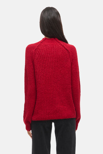 Pull met ronde hals - rood - VILA®