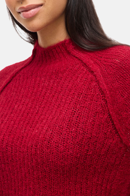 VIBOWS HIGHNECK L/S KNIT TOP