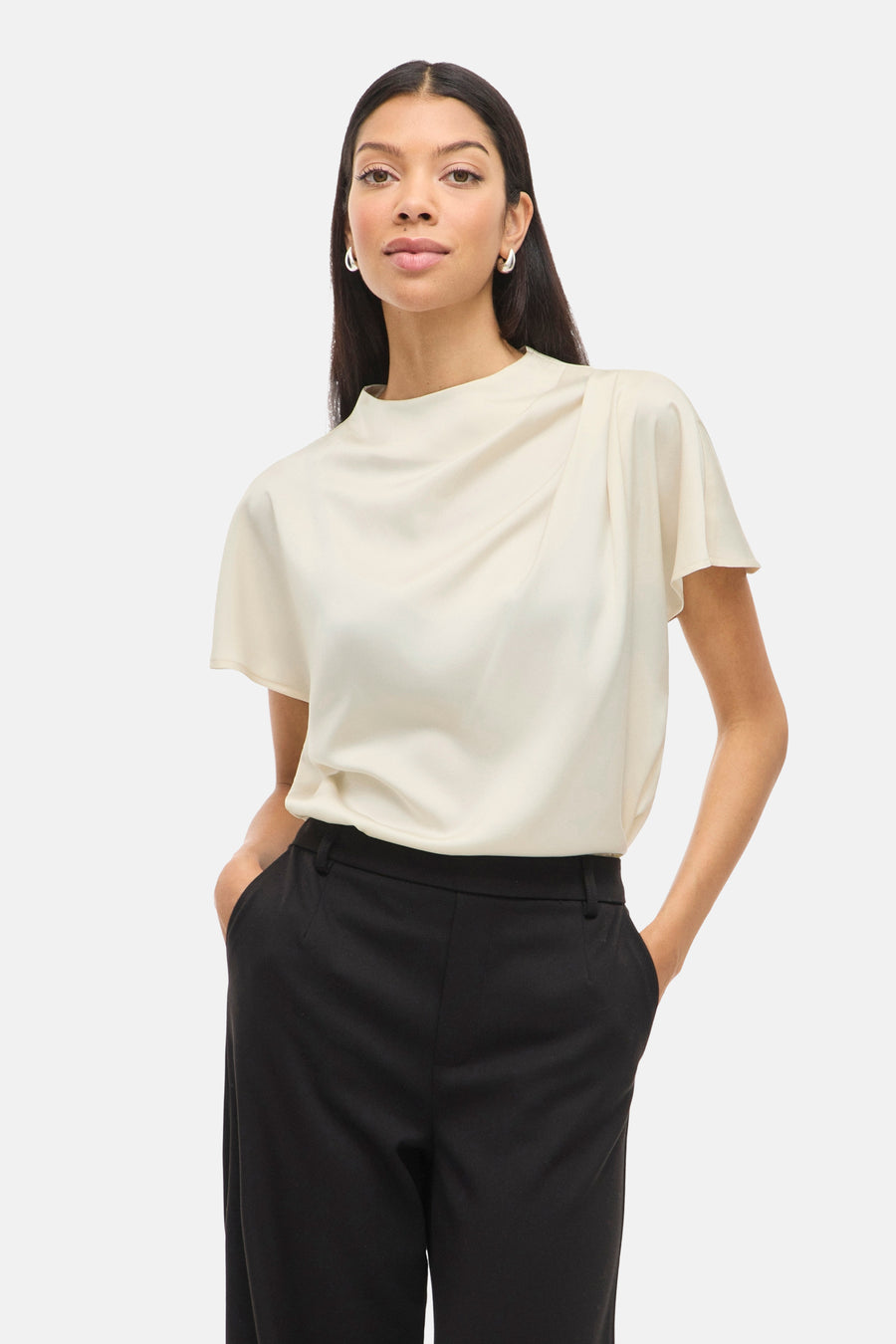 Blouse (korte mouwen) ecru - VILA®