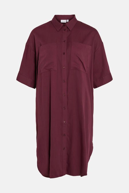 VIALRUNI 2/4 MIDI LOOSE SHIRT DRESS
