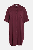 VIALRUNI 2/4 MIDI LOOSE SHIRT DRESS