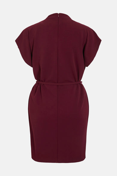 Kleedje met korte mouwen - Bordeaux
