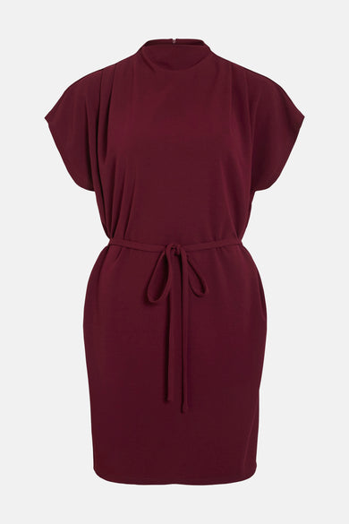 Kleedje met korte mouwen - Bordeaux