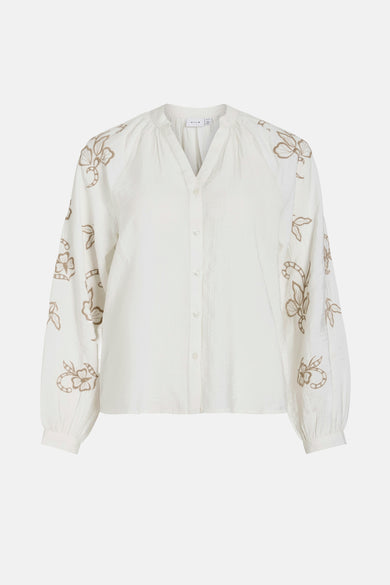 VIBRIA V-NECK L/S TOP/LC