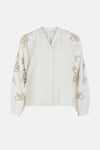VIBRIA V-NECK L/S TOP/LC