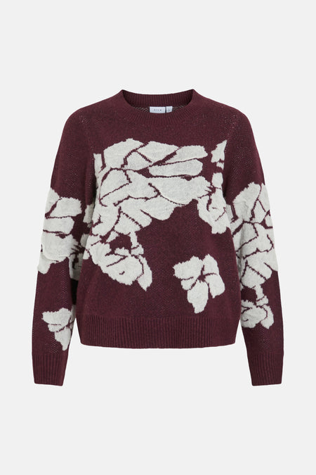 Trui met ronde hals paars - VILA®