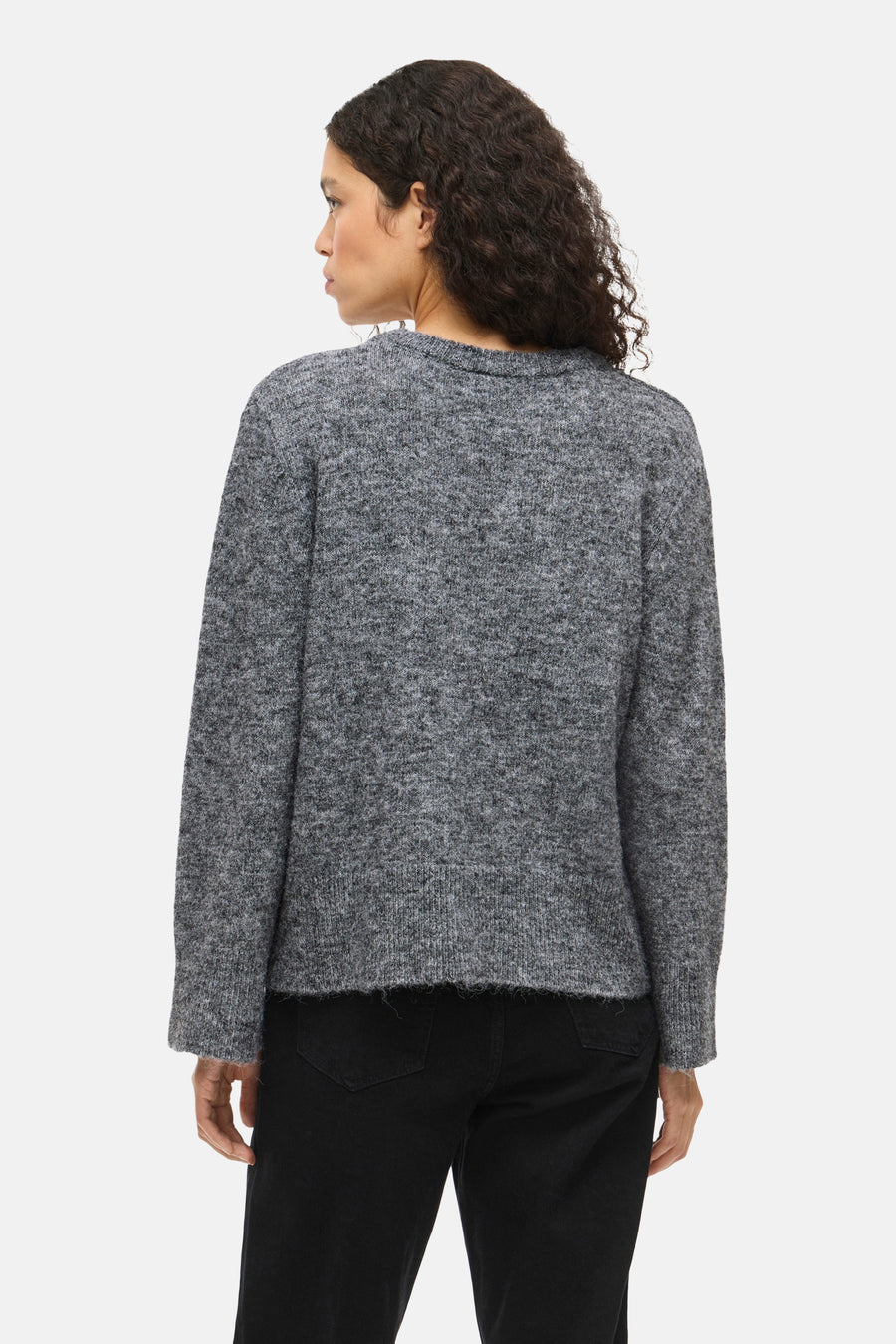 Pull met ronde hals - grijs - VILA®