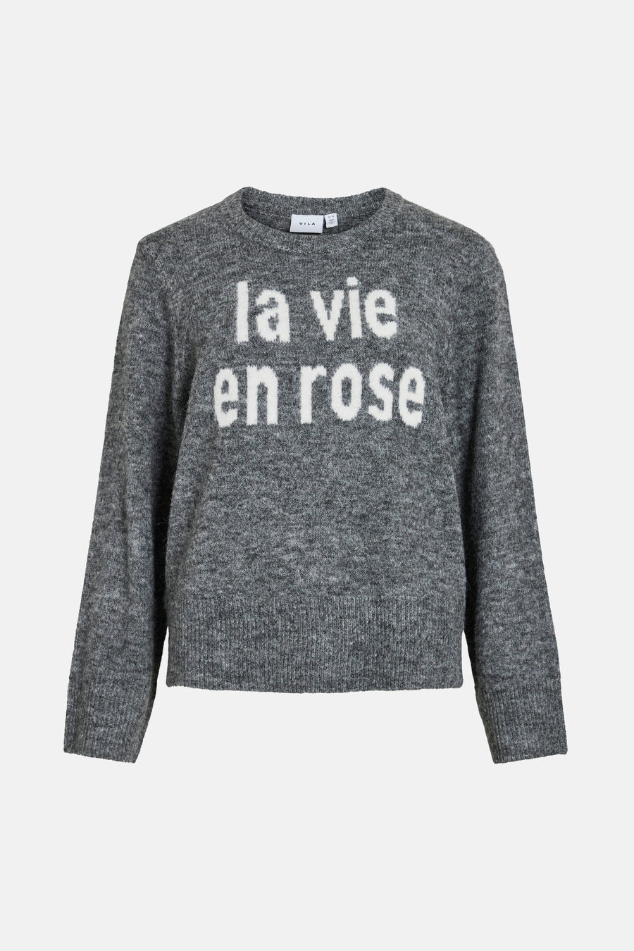 Pull met ronde hals - grijs - VILA®