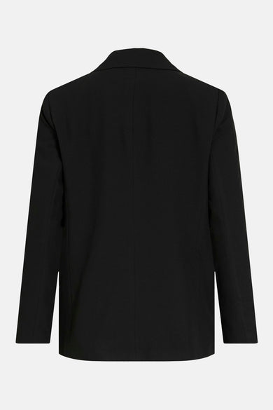 Blazer noire VILA® à manches longues et col à revers, vue de dos.