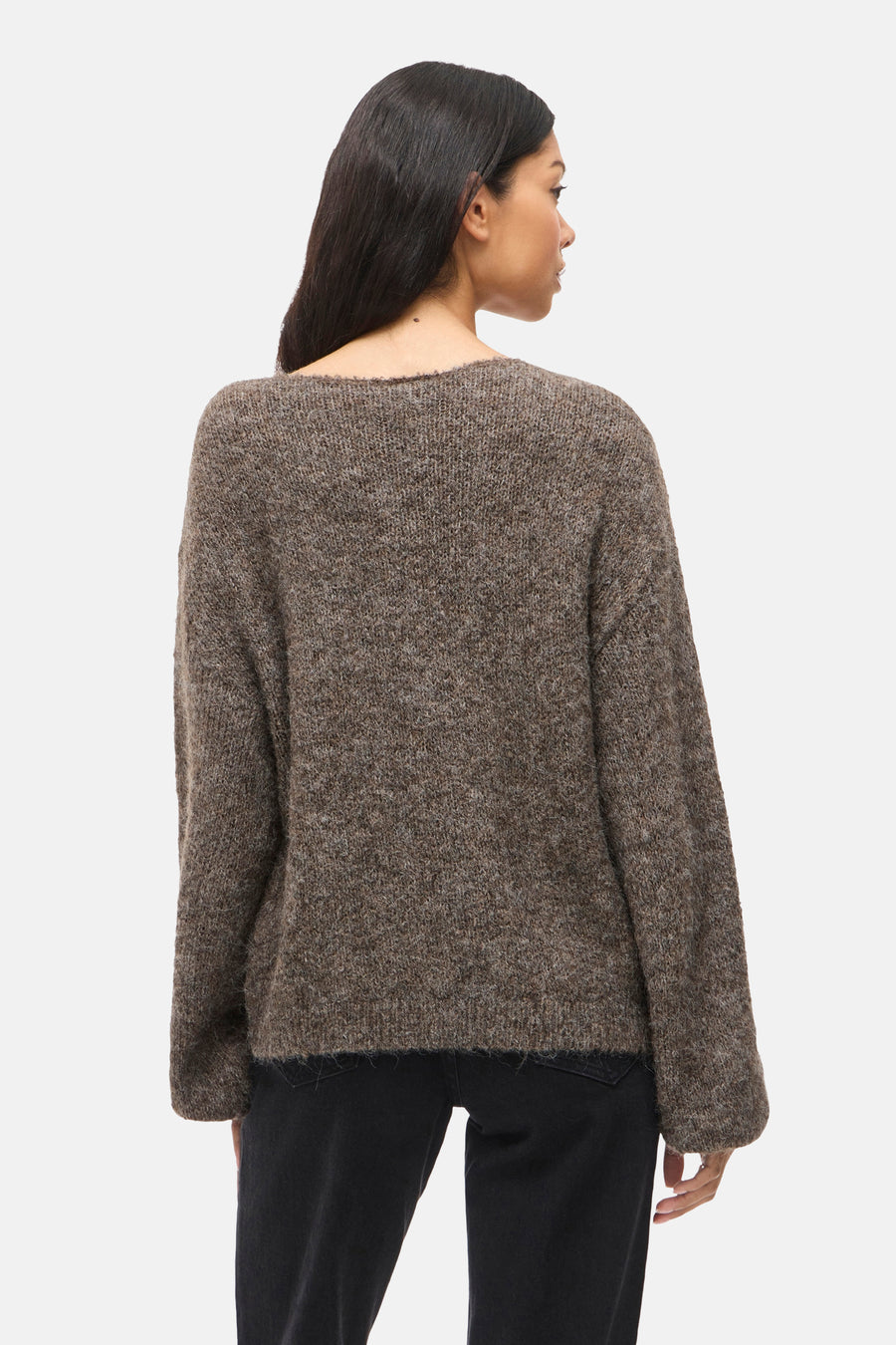 Trui met ronde hals bruin - VILA®