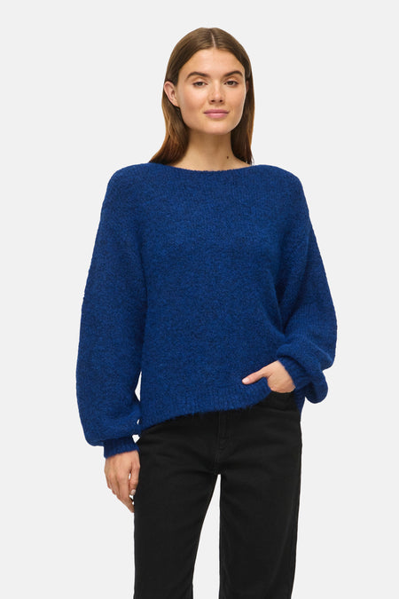Trui met ronde hals blauw - VILA®