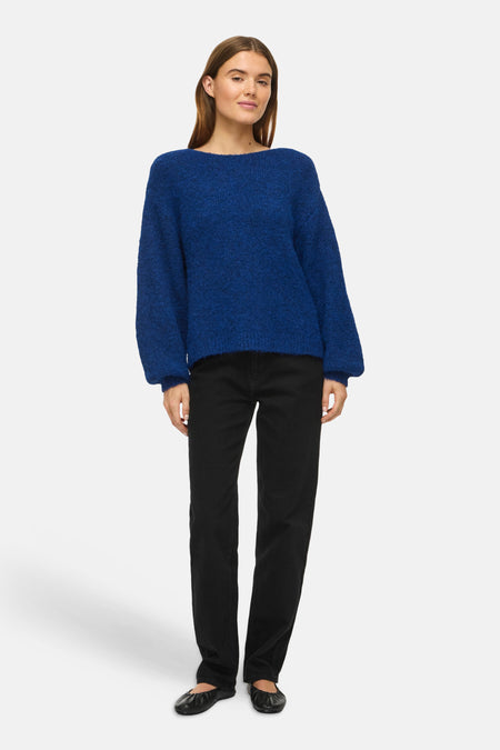 Trui met ronde hals blauw - VILA®