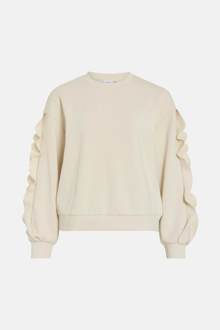 Sweater met ronde hals beige - VILA®