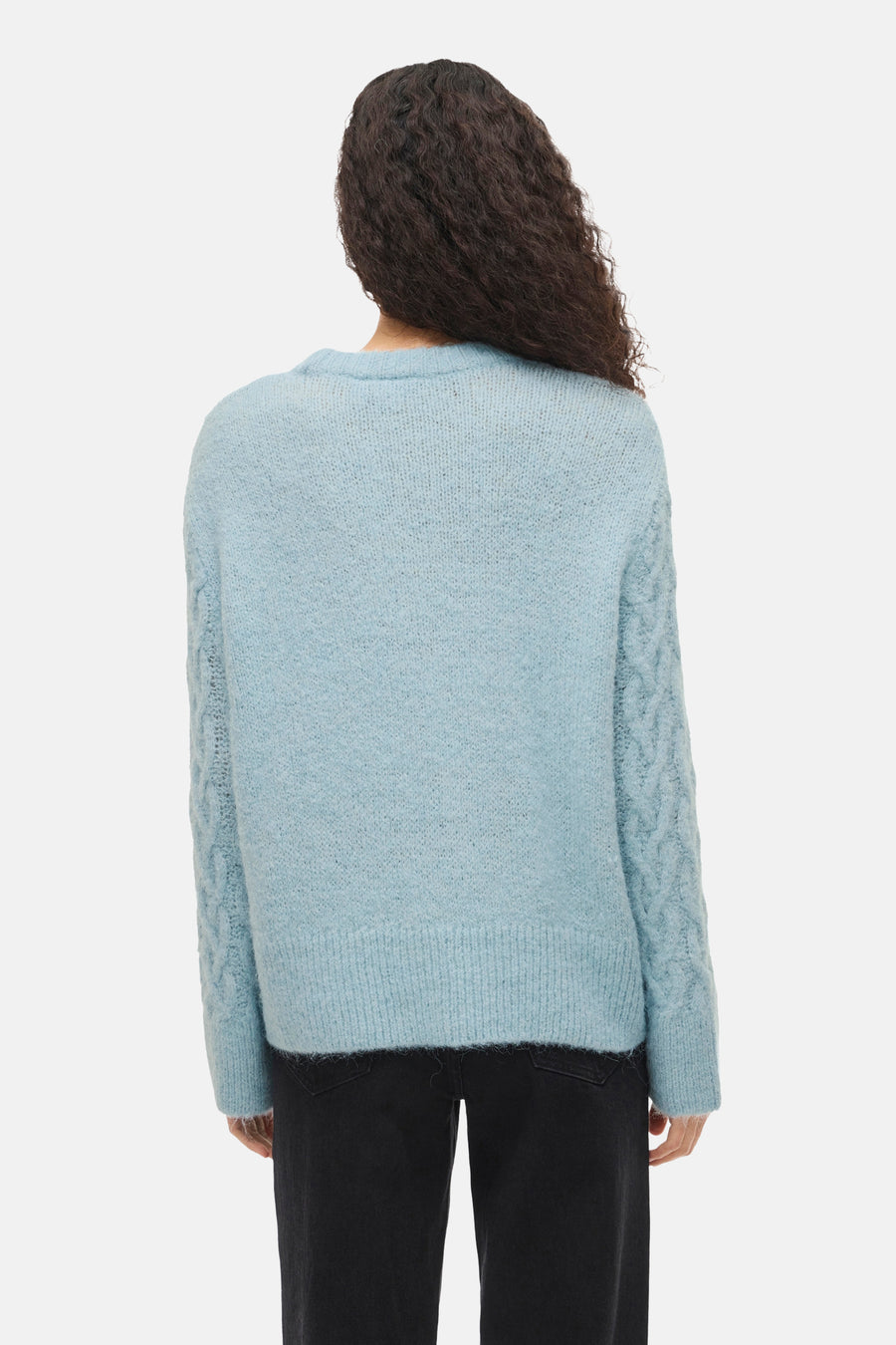 Pull met ronde hals - blauw - VILA®