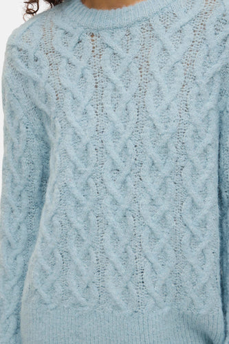 Pull met ronde hals - blauw - VILA®