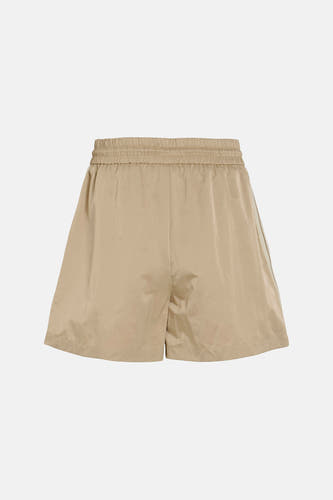Beige short van VILA, met elastische tailleband en effen kleur.
