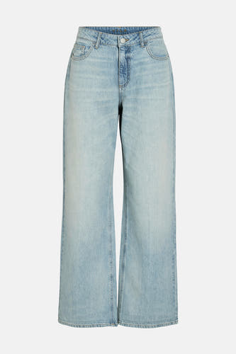 Lichtblauwe wijde jeans van Vila met hoge taille en klassieke denimstructuur.
