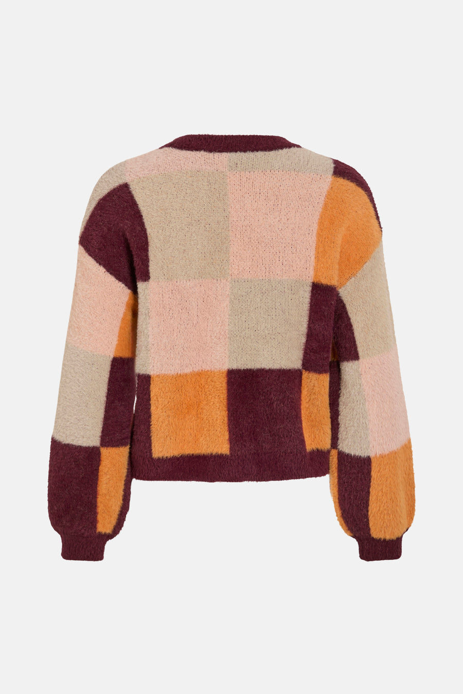 VIHALLO O-NECK L/S JACQUARD KNIT TOP/PB