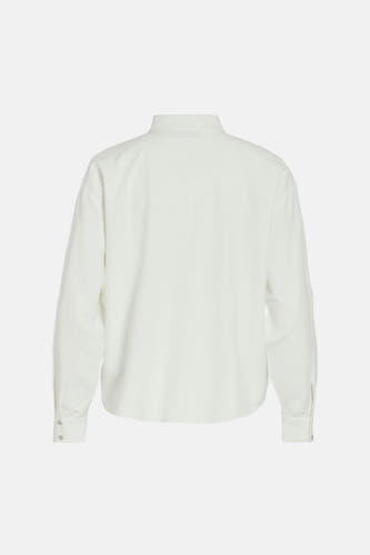 Wit hemd met lange mouwen van VILA®, effen achterkant met kraag en manchetten.