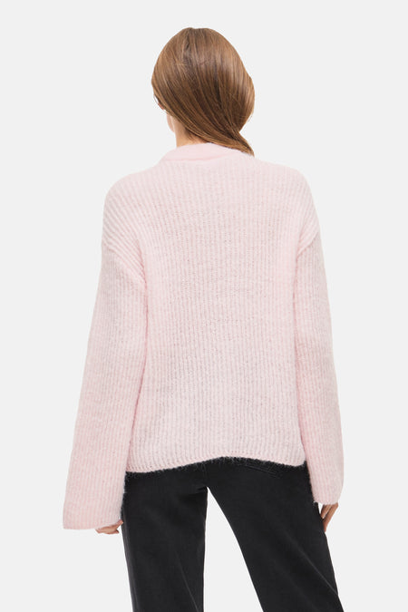 Pull met ronde hals - roze