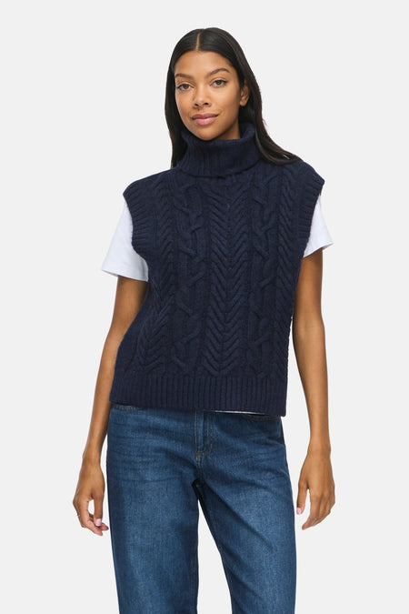 Dames tops pull zonder mouw blauw - VILA®