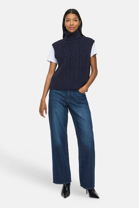 Dames tops pull zonder mouw blauw - VILA®