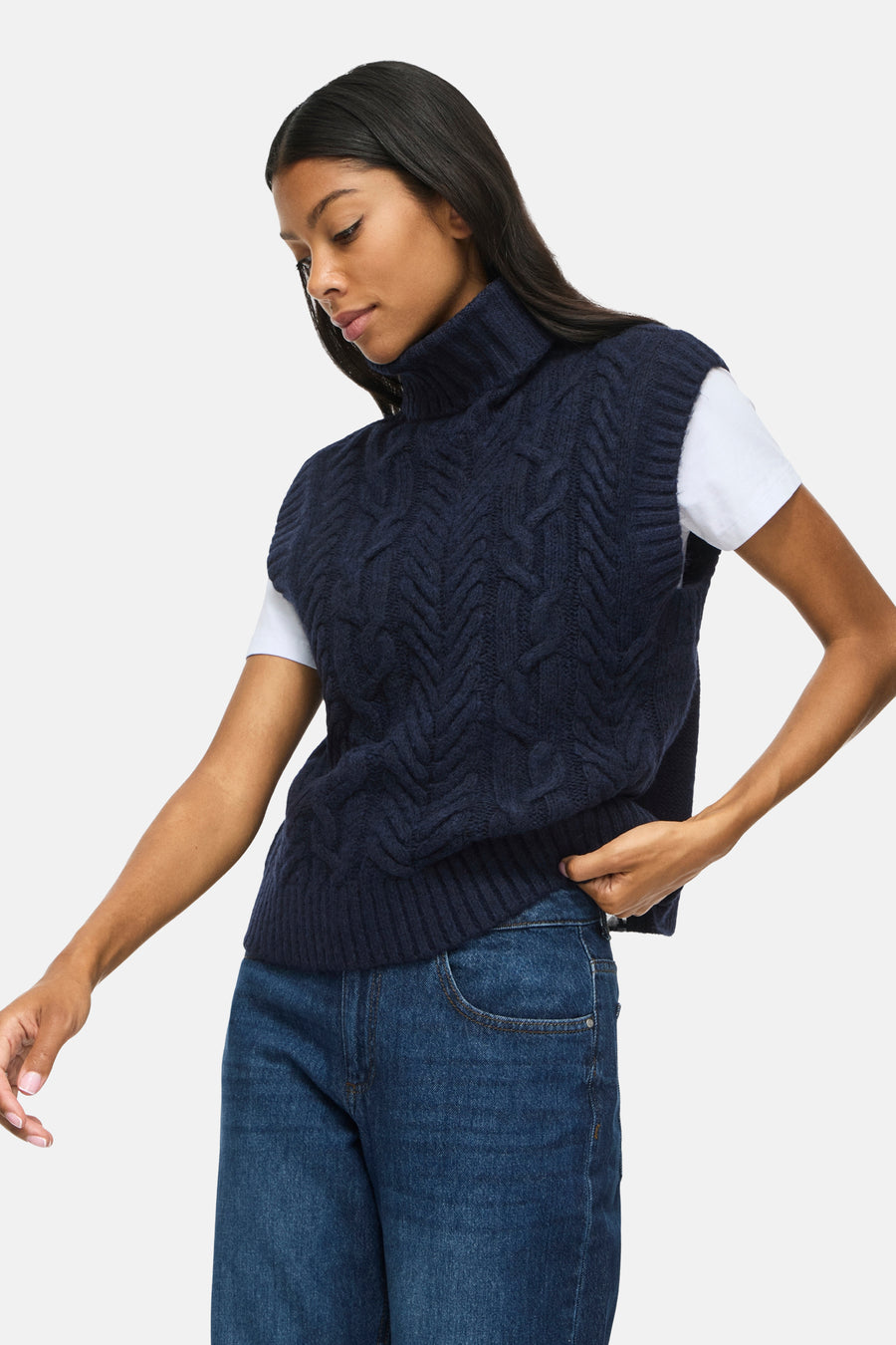 Dames tops pull zonder mouw bleu - VILA®