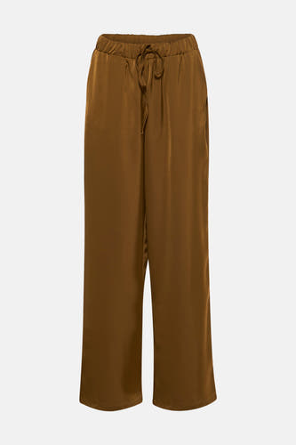 Gouden broek van VILA met een elastische tailleband en trekkoord.