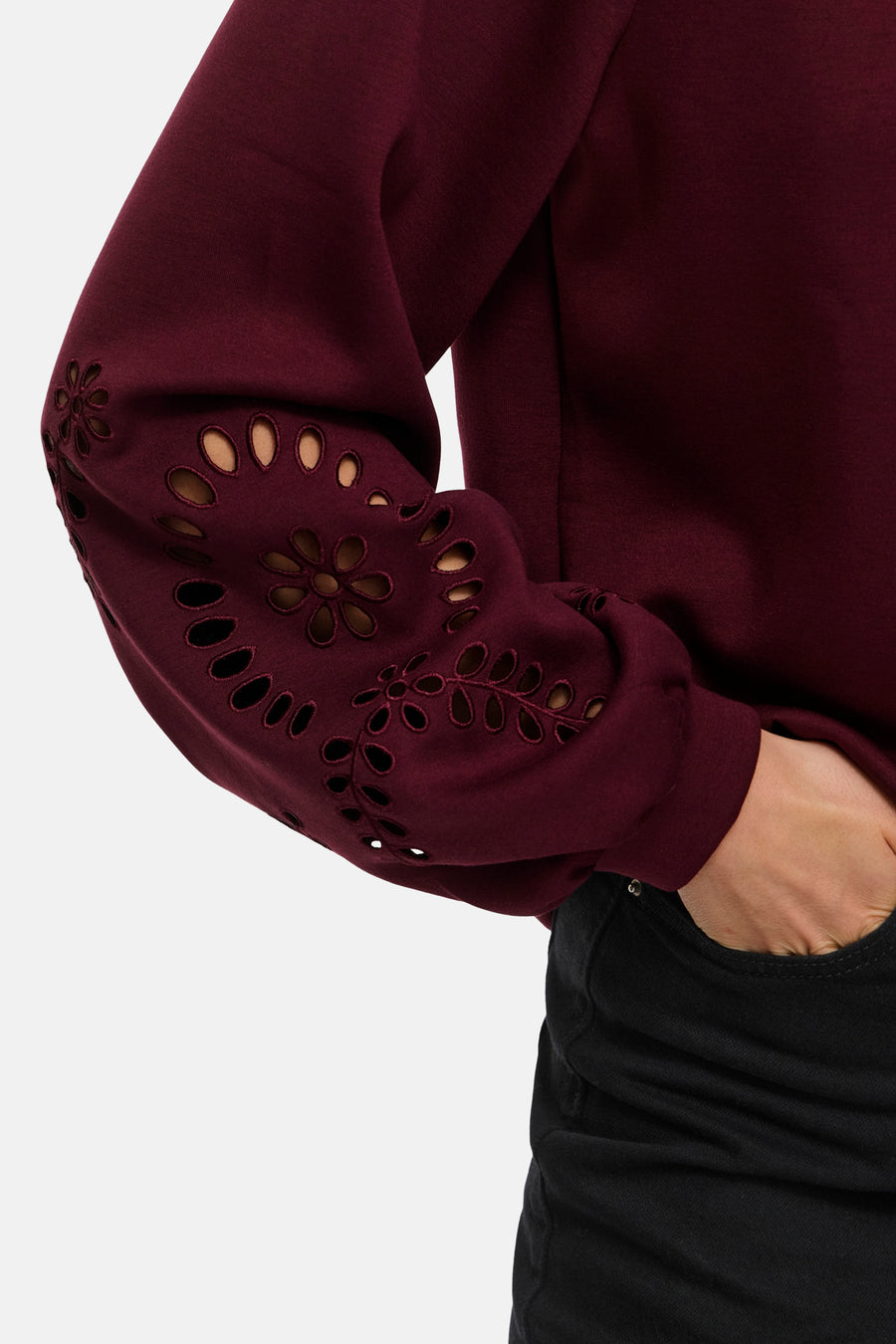 Sweater O hals - Bordeaux