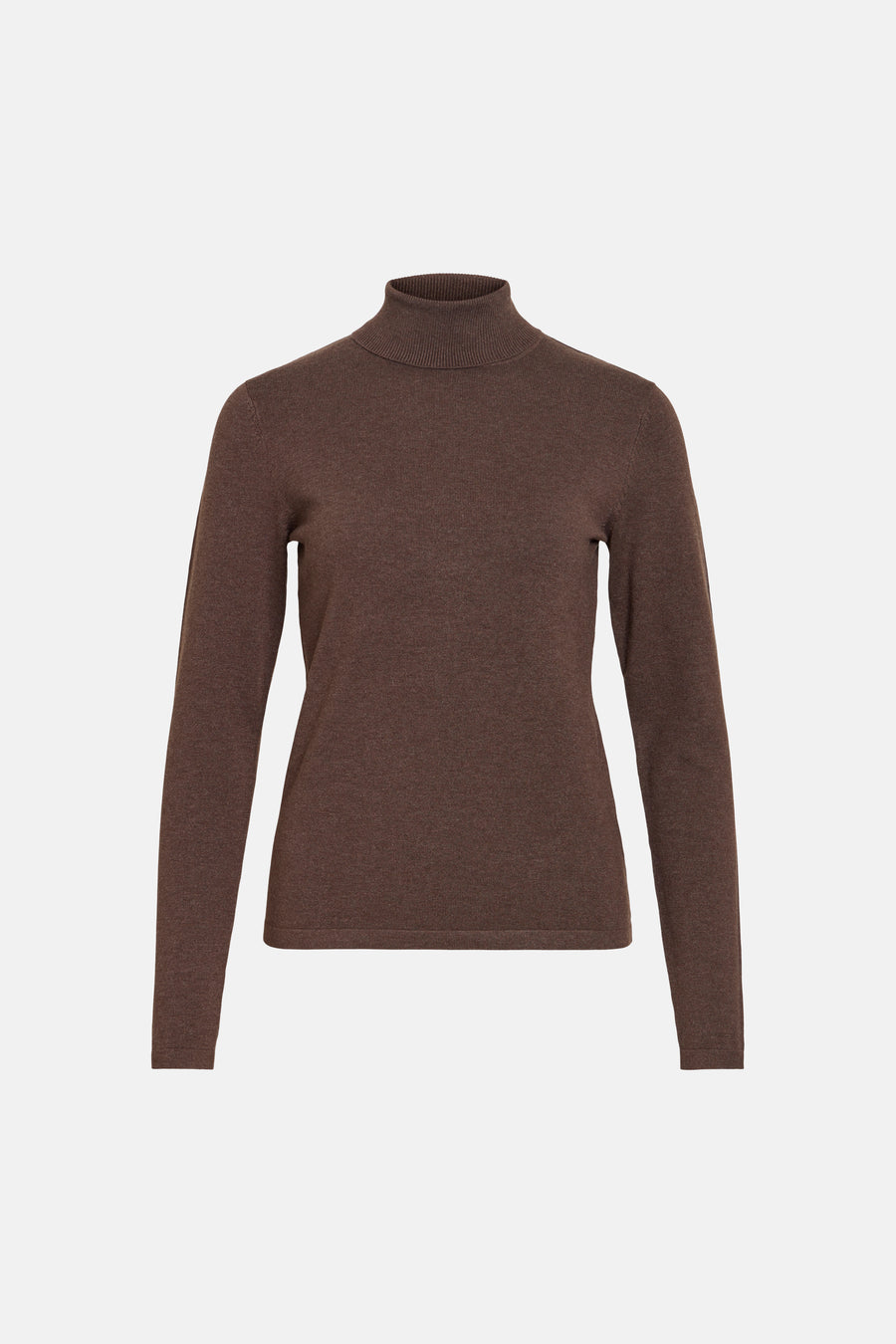 Pull met rolkraag - bruin
