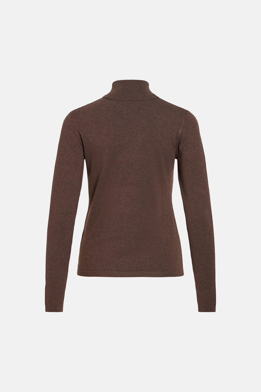 Pull met rolkraag - bruin