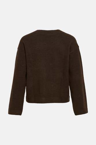 Pull col V - brun